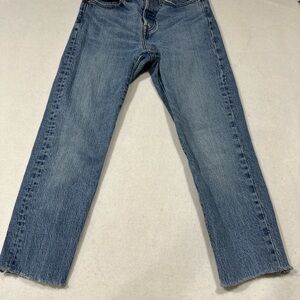 Mid-rise raw edge Blue Denim Levi’s Jeans
